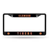 NCAA Clemson Tigers Black Chrome License Plate Frame Fan Gear NCAA Clemson Tigers