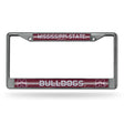 NCAA Mississippi State Bulldogs Chrome Glitter License Plate Frame Fan Gear NCAA Mississippi State Bulldogs
