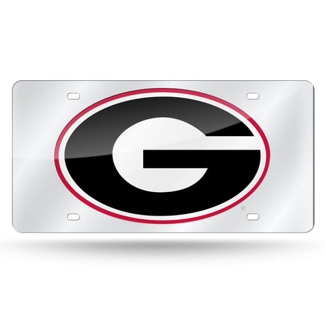 NCAA Georgia Bulldogs Silver Laser Cut Automobile Tag Fan Gear NCAA Georgia Bulldogs