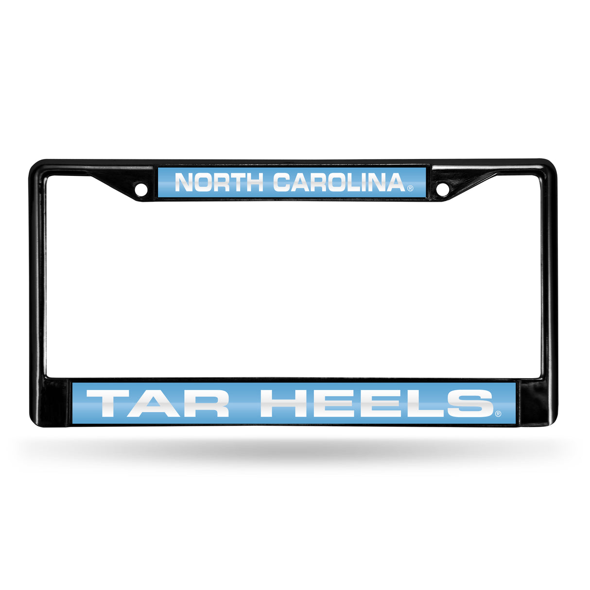 NCAA North Carolina Tar Heels Laser Cut Black Chrome License Plate Frame Fan Gear NCAA North Carolina Tar Heels