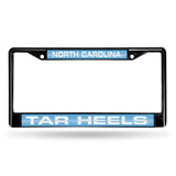 NCAA North Carolina Tar Heels Laser Cut Black Chrome License Plate Frame Fan Gear NCAA North Carolina Tar Heels