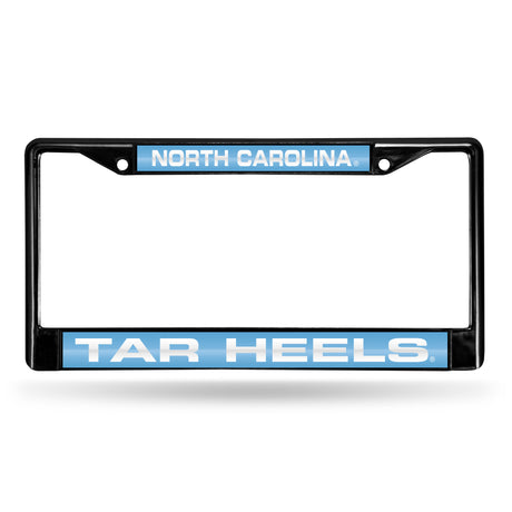 NCAA North Carolina Tar Heels Laser Cut Black Chrome License Plate Frame Fan Gear NCAA North Carolina Tar Heels