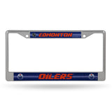 NHL Edmonton Oilers Chrome Glitter License Plate Frame Fan Gear NHL Edmonton Oilers