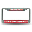NHL Detroit Red Wings Chrome Glitter License Plate Frame Fan Gear NHL Detroit Red Wings