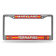 NCAA Maryland Terrapins Chrome Glitter License Plate Frame Fan Gear NCAA Maryland Terrapins