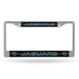 NFL Jacksonville Jaguars Chrome Glitter License Plate Frame Fan Gear NFL Jacksonville Jaguars