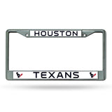 NFL Houston Texans Chrome License Plate Frame Fan Gear NFL Houston Texans