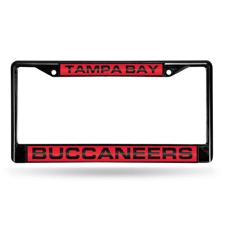 NFL Tampa Bay Buccaneers Laser Cut Black Chrome License Plate Frame Fan Gear NFL Tampa Bay Buccaneers