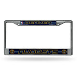 NBA Denver Nuggets Chrome Glitter License Plate Frame Fan Gear NBA Denver Nuggets