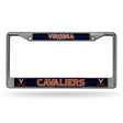 NCAA Virginia Cavaliers Chrome Glitter License Plate Frame Fan Gear NCAA Virginia Cavaliers