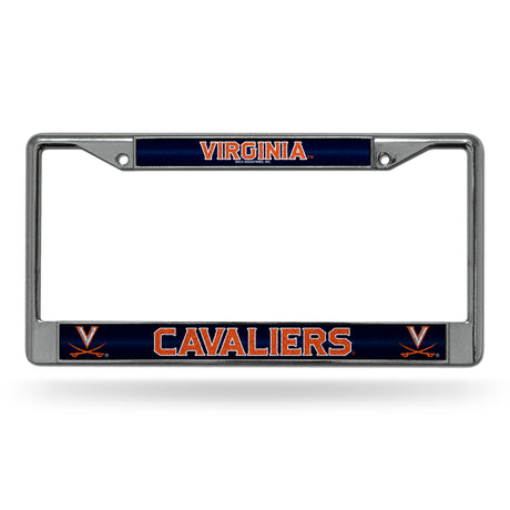 NCAA Virginia Cavaliers Chrome Glitter License Plate Frame Fan Gear NCAA Virginia Cavaliers