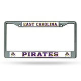 NCAA East Carolina Pirates Chrome License Plate Frame Fan Gear NCAA East Carolina Pirates