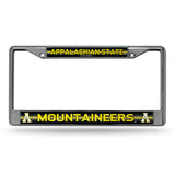 NCAA Appalachian State Mountaineers Chrome Glitter License Plate Frame Fan Gear NCAA Appalachian State Mountaineers