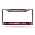 NCAA Florida State Seminoles Chrome Glitter License Plate Frame Fan Gear NCAA Florida State Seminoles