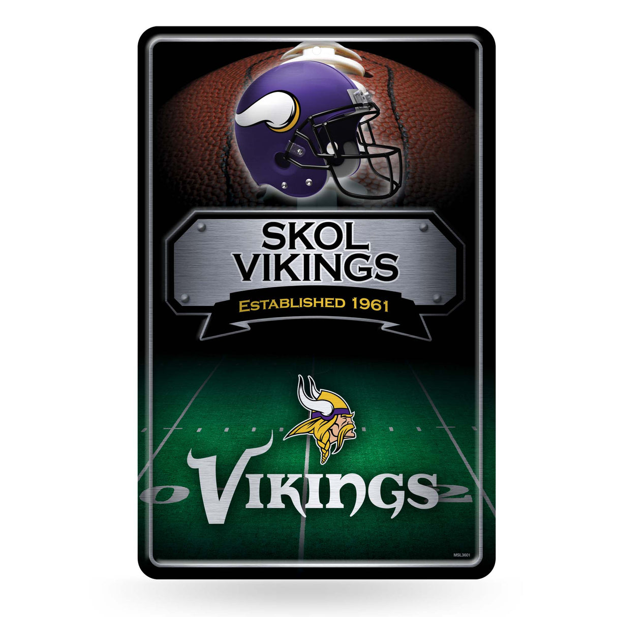 NFL Minnesota Vikings Large Metal Sign Fan Gear NFL Minnesota Vikings