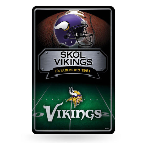 NFL Minnesota Vikings Large Metal Sign Fan Gear NFL Minnesota Vikings