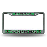 NCAA Marshall Thundering Herd Chrome Glitter License Plate Frame Fan Gear NCAA Marshall Thundering Herd