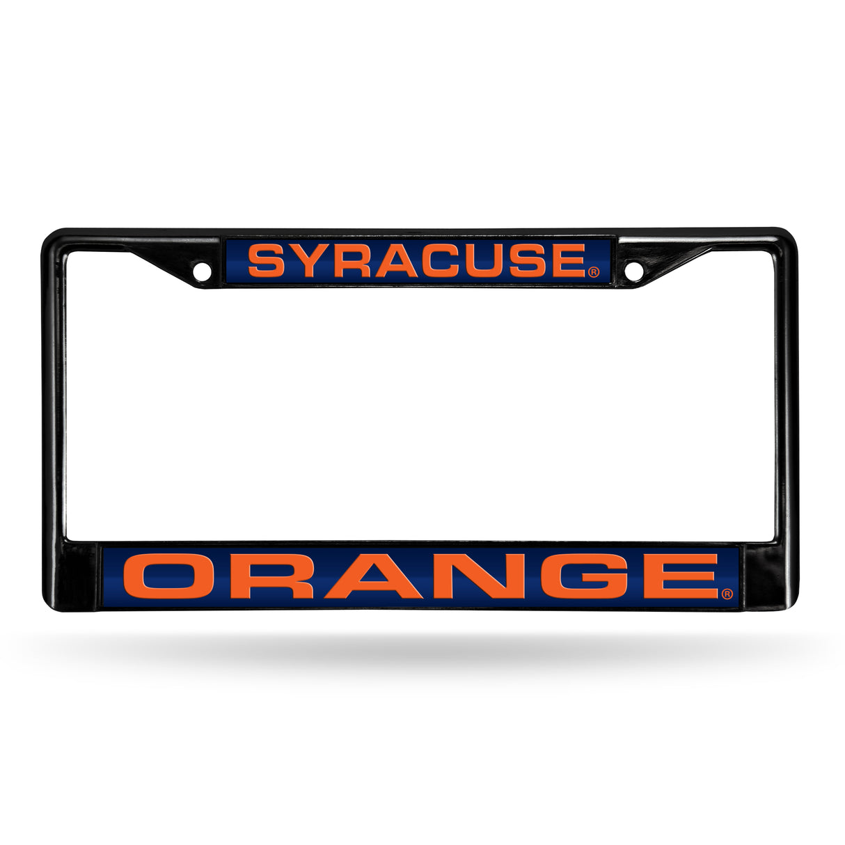NCAA Syracuse Orange Laser Cut Black Chrome License Plate Frame Fan Gear NCAA Syracuse Orange
