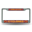 NCAA Iowa State Cyclones Chrome Glitter License Plate Frame Fan Gear NCAA Iowa State Cyclones