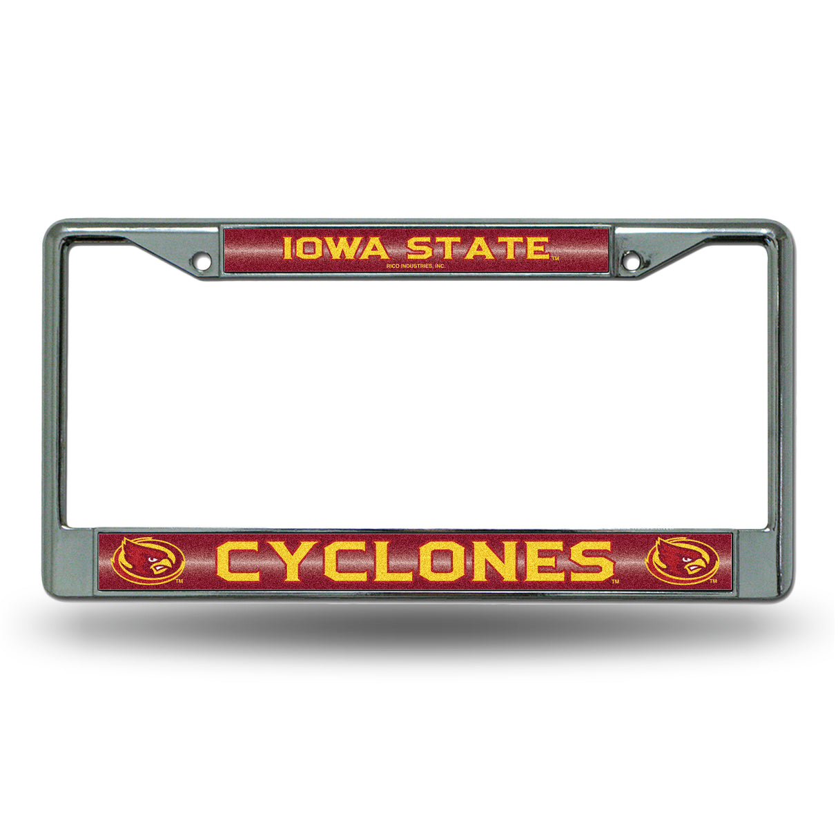 NCAA Iowa State Cyclones Chrome Glitter License Plate Frame Fan Gear NCAA Iowa State Cyclones