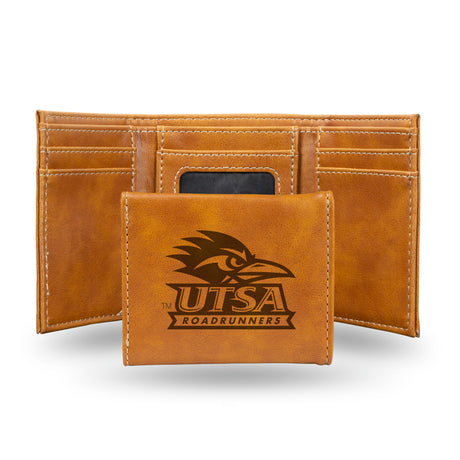 NCAA Texas-San Antonio Roadrunners - UTSA Laser Engraved Tri-Fold Wallet Fan Gear NCAA Texas-San Antonio Roadrunners