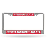 NCAA Western Kentucky Hilltoppers Laser Cut Chrome License Plate Frame Fan Gear NCAA Western Kentucky Hilltoppers