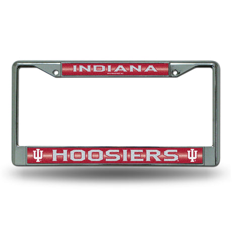 NCAA Indiana Hoosiers Chrome Glitter License Plate Frame Fan Gear NCAA Indiana Hoosiers