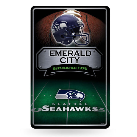 NFL Seattle Seahawks Large Metal Sign Fan Gear NFL Seattle Seahawks