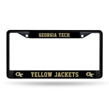 NCAA Georgia Tech Yellow Jackets - GT Black Chrome License Plate Frame Fan Gear NCAA Georgia Tech Yellow Jackets