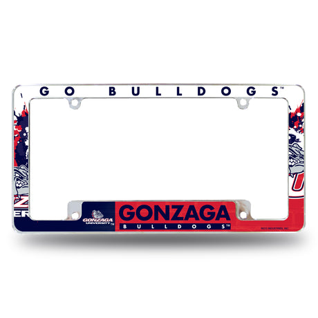 NCAA Gonzaga Bulldogs - Zags All Over Chrome Frame Fan Gear NCAA Gonzaga Bulldogs