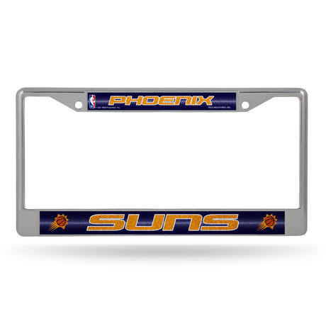 NBA Phoenix Suns Chrome Glitter License Plate Frame Fan Gear NBA Phoenix Suns