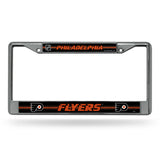 NHL Philadelphia Flyers Chrome Glitter License Plate Frame Fan Gear NHL Philadelphia Flyers