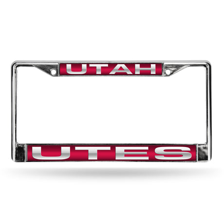 NCAA Utah Utes Laser Cut Chrome License Plate Frame Fan Gear NCAA Utah Utes