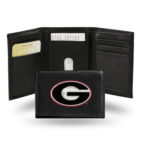 NCAA Georgia Bulldogs Embroidered Tri-Fold Wallet Fan Gear NCAA Georgia Bulldogs