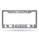 NFL Baltimore Ravens Chrome License Plate Frame Fan Gear NFL Baltimore Ravens