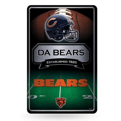 NFL Chicago Bears Large Metal Sign Fan Gear NFL Chicago Bears