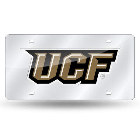NCAA Central Florida Knights - UCF Silver Laser Cut Automobile Tag Fan Gear NCAA Central Florida Knights