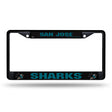 NHL San Jose Sharks Black Chrome License Plate Frame Fan Gear NHL San Jose Sharks