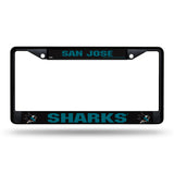 NHL San Jose Sharks Black Chrome License Plate Frame Fan Gear NHL San Jose Sharks