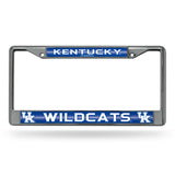 NCAA Kentucky Wildcats Chrome Glitter License Plate Frame Fan Gear NCAA Kentucky Wildcats