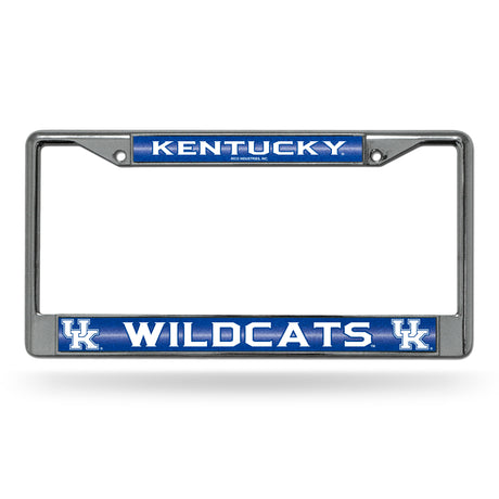 NCAA Kentucky Wildcats Chrome Glitter License Plate Frame Fan Gear NCAA Kentucky Wildcats