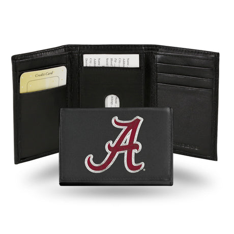 NCAA Alabama Crimson Tide Embroidered Tri-Fold Wallet Fan Gear NCAA Alabama Crimson Tide