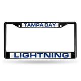 NHL Tampa Bay Lightning Black Chrome Laser Cut License Plate Frame Fan Gear NHL Tampa Bay Lightning