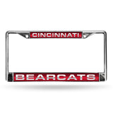 NCAA Cincinnati Bearcats Laser Cut Chrome License Plate Frame Fan Gear NCAA Cincinnati Bearcats