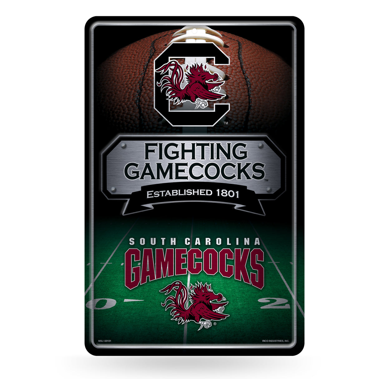 NCAA South Carolina Gamecocks Large Metal Sign Fan Gear NCAA South Carolina Gamecocks