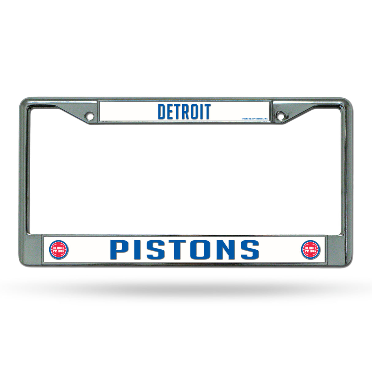 NBA Detroit Pistons Chrome License Plate Frame Fan Gear NBA Detroit Pistons
