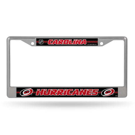 NHL Carolina Hurricanes Chrome Glitter License Plate Frame Fan Gear NHL Carolina Hurricanes