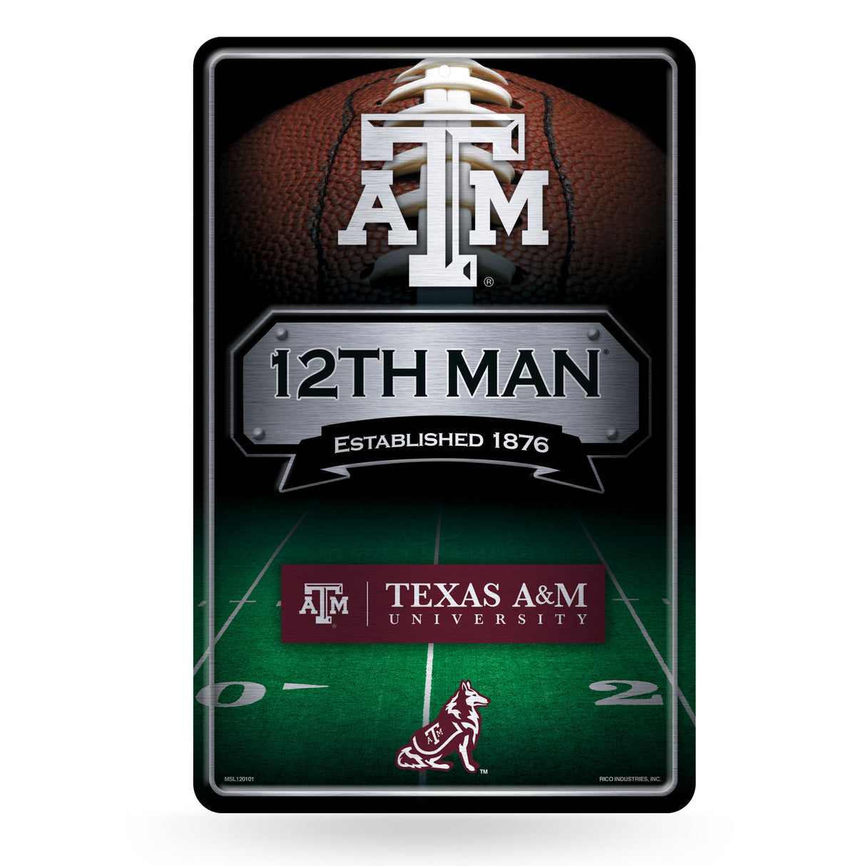 NCAA Texas A&M Aggies Large Metal Sign Fan Gear NCAA Texas A&M Aggies