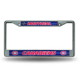 NHL Montreal Canadiens Chrome Glitter License Plate Frame Fan Gear NHL Montreal Canadiens