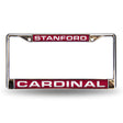 NCAA Stanford Cardinal Laser Cut Chrome License Plate Frame Fan Gear NCAA Stanford Cardinal